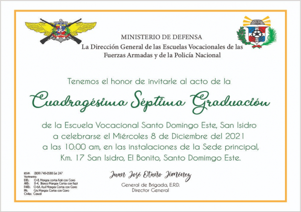 Cuadragésima Séptima Graduación de la escuela vocacional Santo Domingo Este, San Isidro
